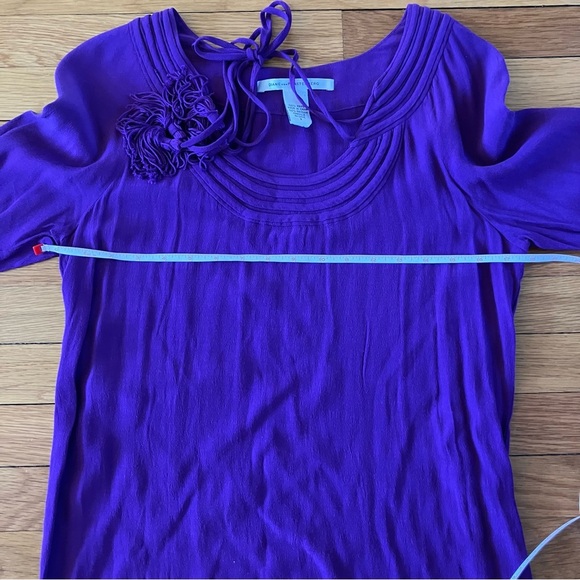 Diane Von Furstenberg Parlian Shift Tunic Long Sleeve Tassel Mini Dress Purple - Picture 5 of 11